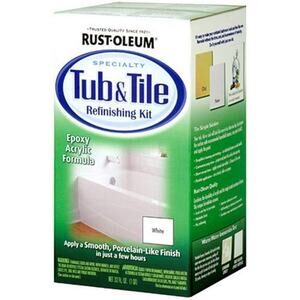 Rust-Oleum 7860519 Tub And Tile Refinishing 2-Part Kit, White 32 Fl Oz L5-1